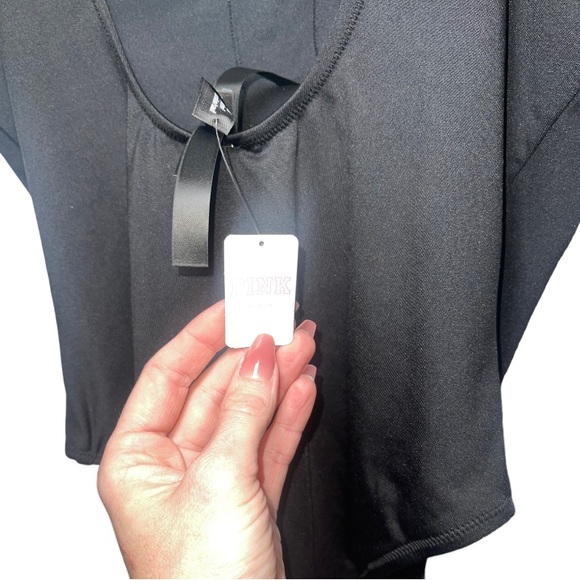 PINK ACTIVE Black One Piece Swimsuit L NWT - Picture 14 of 16